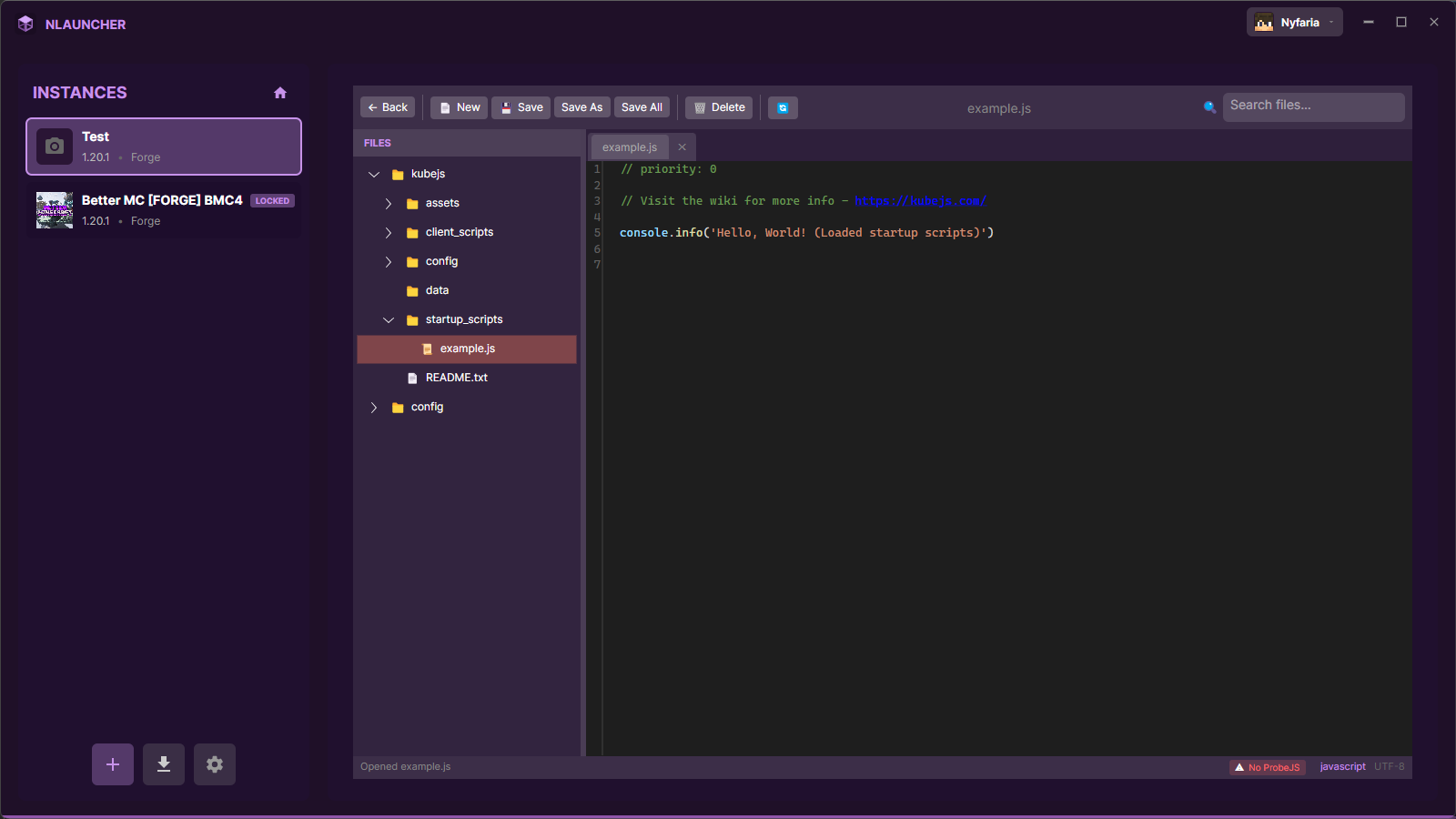 Built-in Script & Config Editor